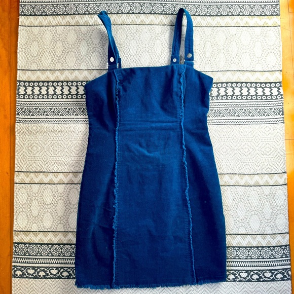Forever 21 Dresses & Skirts - Corduroy jumper dress size L - forever 21 Blue